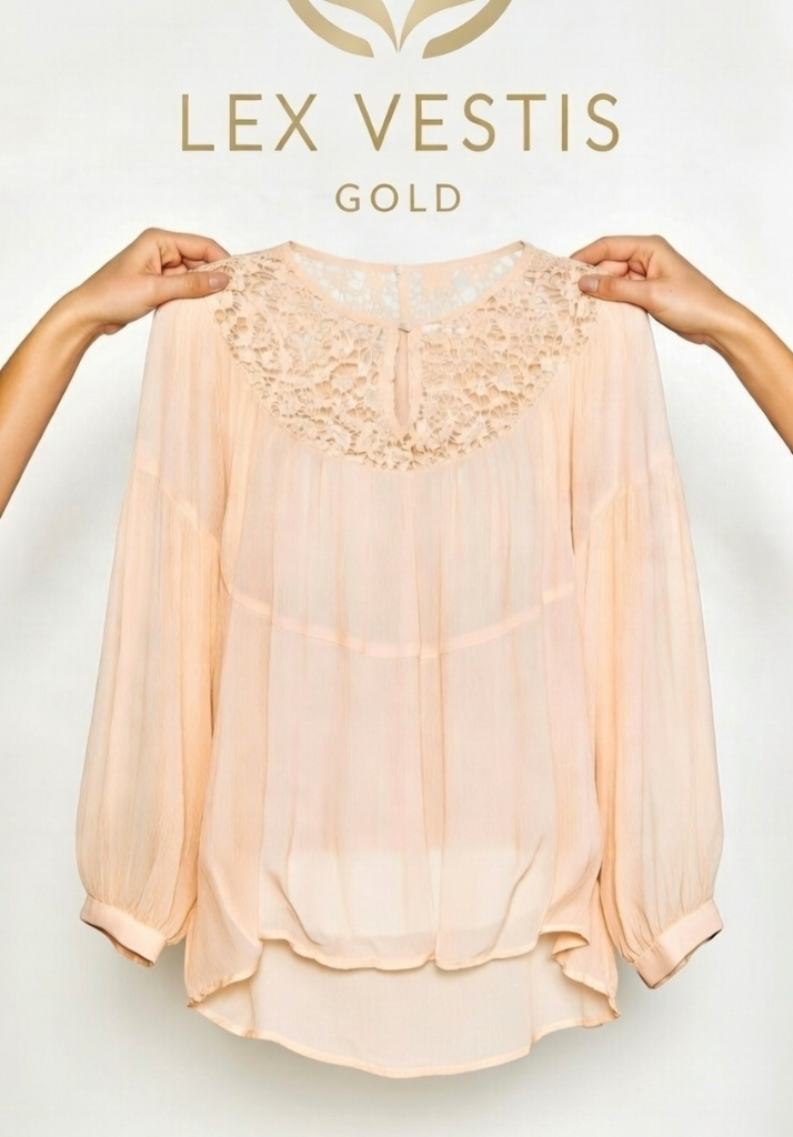 Johnnie Crochet Peasant Top in Ecru.