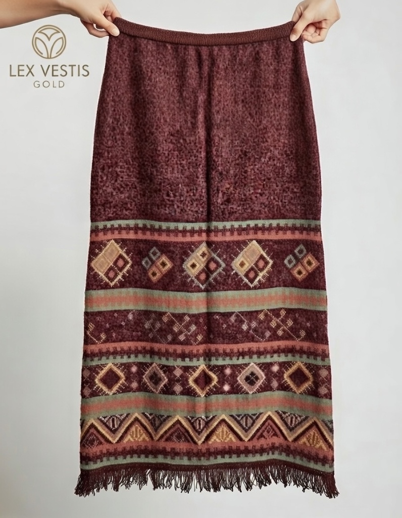 Double D Ranch Lambswool Fringe Hem Skirt.