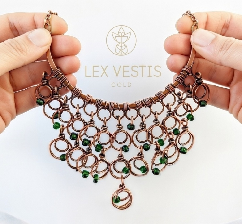 Emerald Crystal Bib Necklace.